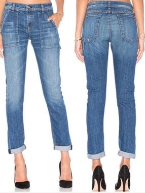 Rag & Bone Dre Carpenter Delancy Mid Rise Pocket Straight Leg Jeans Size 29